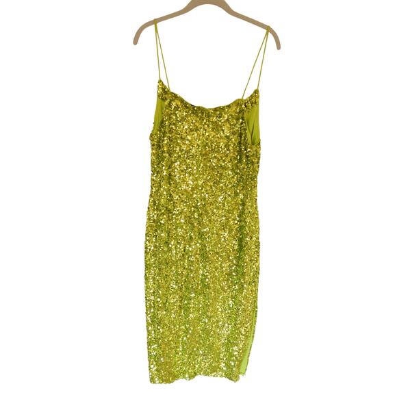 Sachin & Babi Sequin Sanza Dress in Chartreuse - Picture 4 of 7